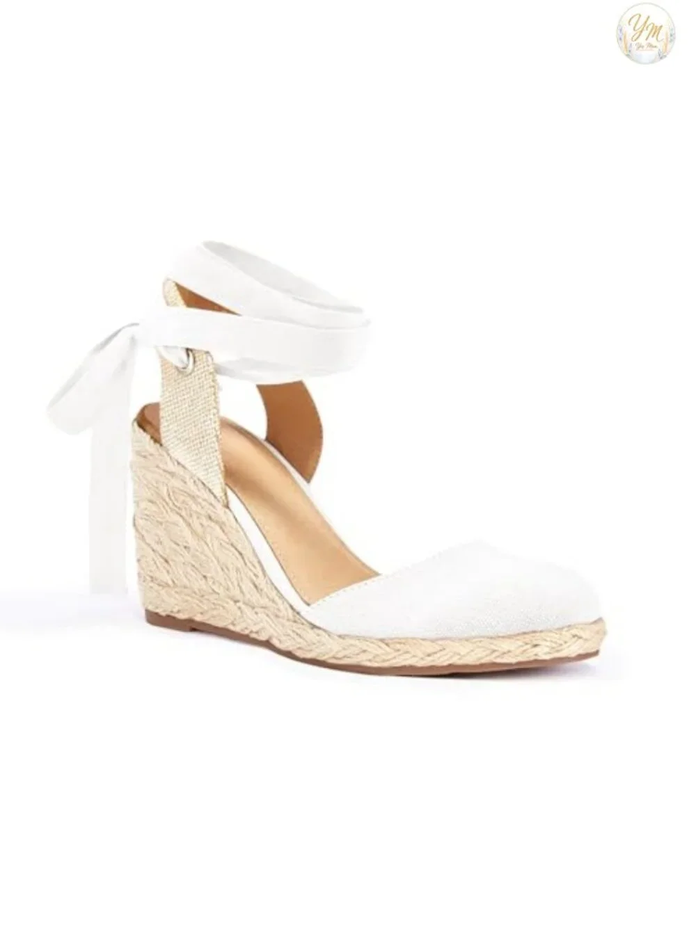 Womens Lace Up Espadrille Wedges Platform Sandals Closed Toe Slingback Heels